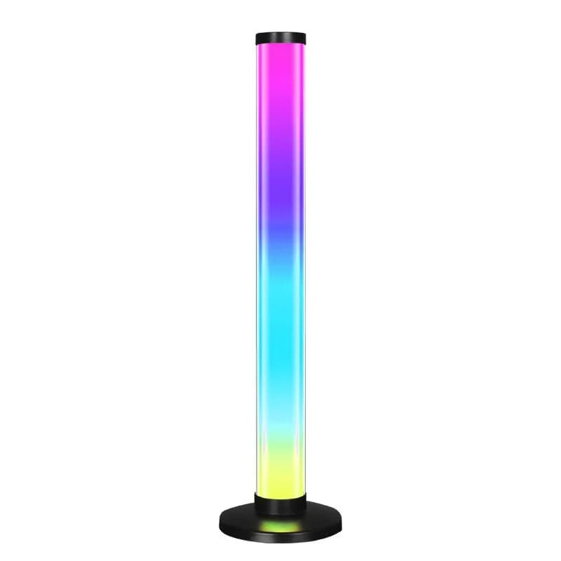 โคมไฟตั้งโต๊ะ USB บรรยากาศ RGB ตอบสนองต่อเสียง หมุนได้ 360 องศา