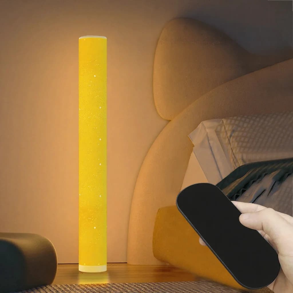 โคมไฟตั้งพื้น LED RGB ลายดาว ควบคุมผ่านรีโมทและแอป