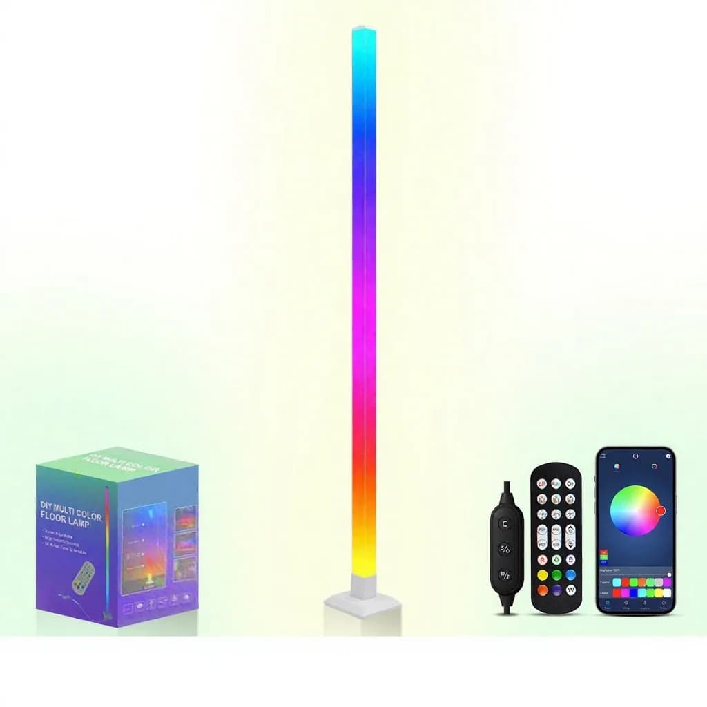 โคมไฟตั้งพื้นอัจฉริยะ RGB ซิงค์เพลง ควบคุมผ่านแอป ไฟ LED