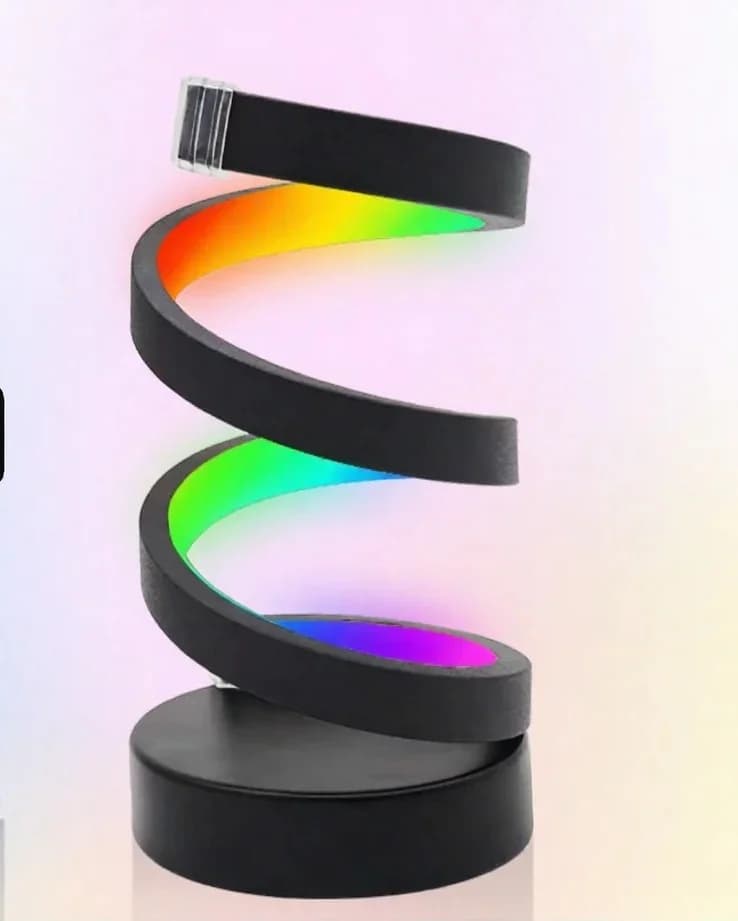 โคมไฟทรงเกลียว RGB ตอบสนองเสียง ควบคุมผ่านแอป