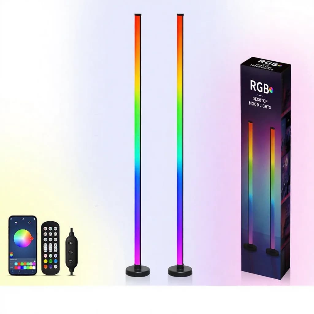 โคมไฟตั้งพื้น RGB ซิงค์เพลง ควบคุมผ่านแอปและรีโมท