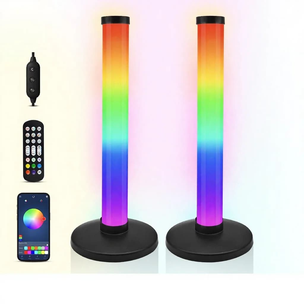 ไฟสร้างบรรยากาศ RGB ซิงค์เสียง ควบคุมผ่านแอป สำหรับโต๊ะทำงาน