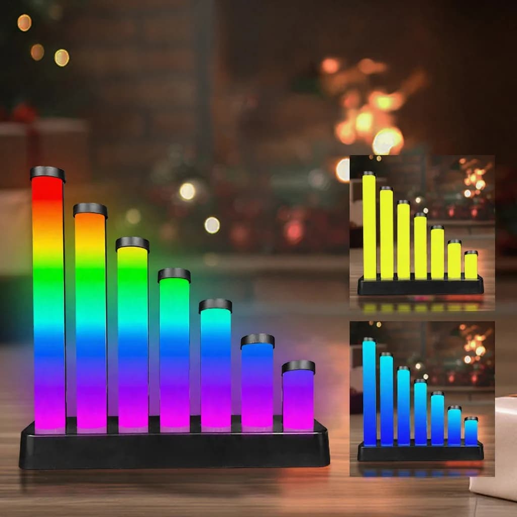 โคมไฟตั้งโต๊ะ LED RGB ตอบสนองเสียง ควบคุมผ่านแอป