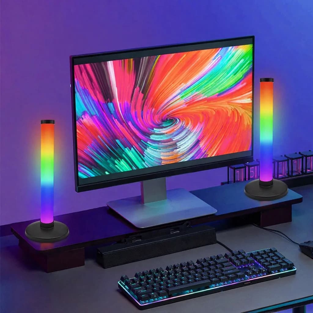 ไฟสร้างบรรยากาศ RGB ซิงค์เสียง ควบคุมผ่านแอป สำหรับโต๊ะทำงาน