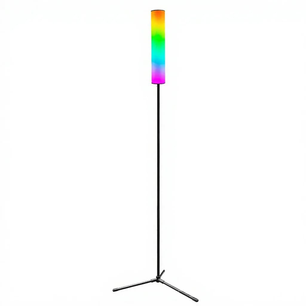 โคมไฟตั้งพื้นขาตั้งสามขา RGB LED พร้อมรีโมท สำหรับห้องนอนและห้องนั่งเล่น