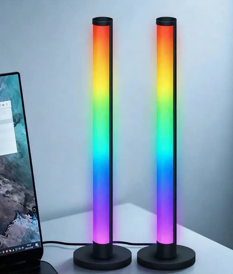 โคมไฟตั้งโต๊ะ RGB LED ตอบสนองต่อเสียง ควบคุมผ่านแอป