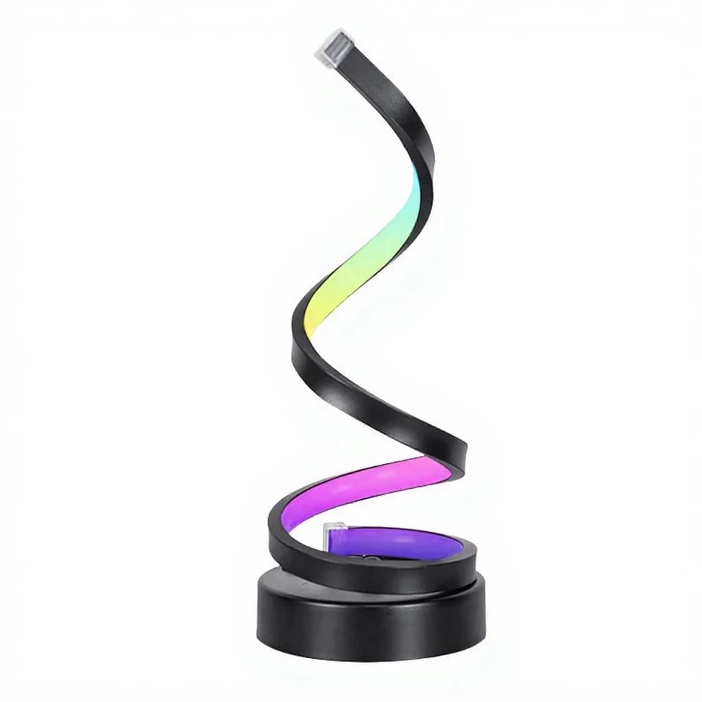 โคมไฟทรงเกลียว RGB ตอบสนองเสียง ควบคุมผ่านแอป
