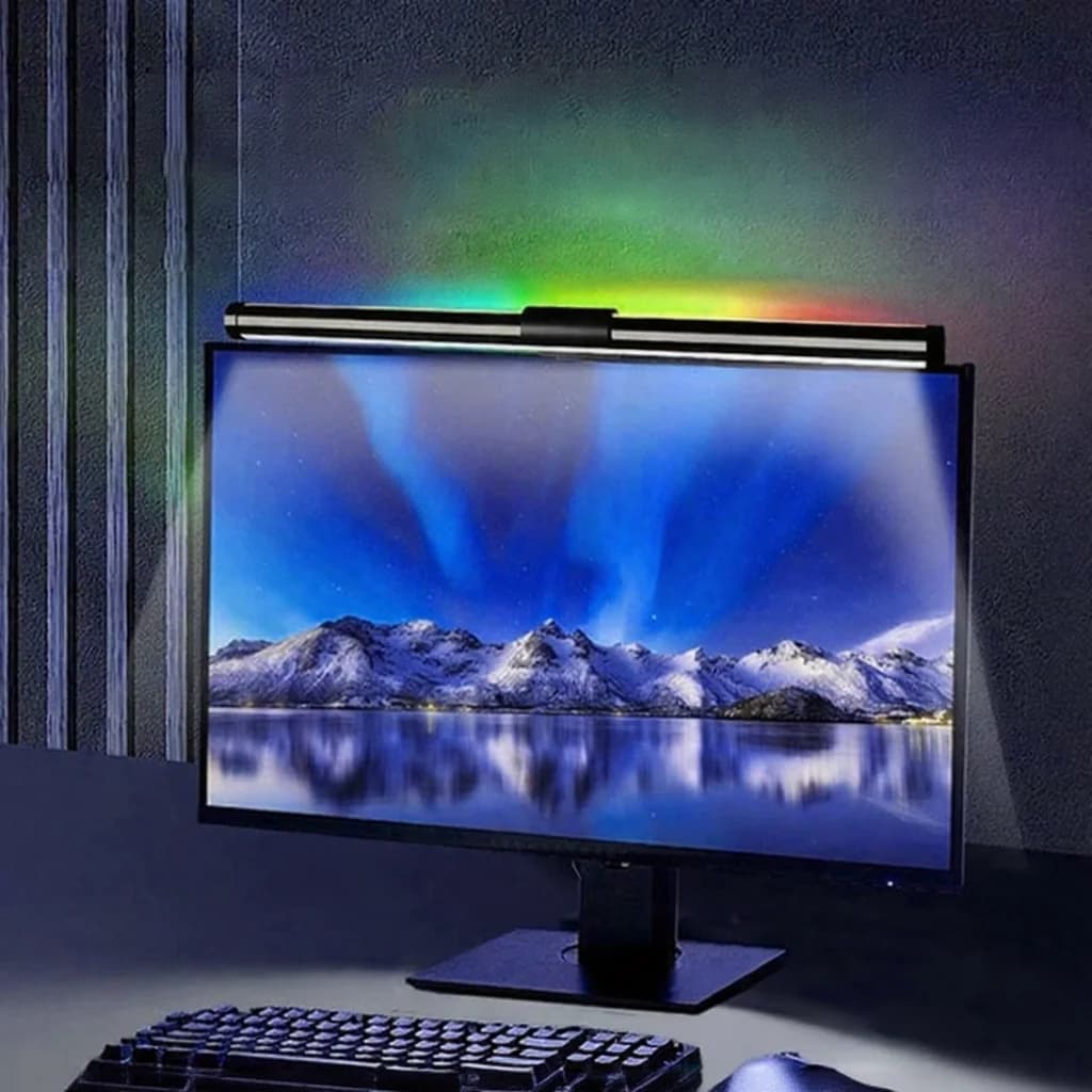 โคมไฟหน้าจอ LED บาร์ติดจอ ใช้พลังงาน USB สำหรับโต๊ะทำงาน