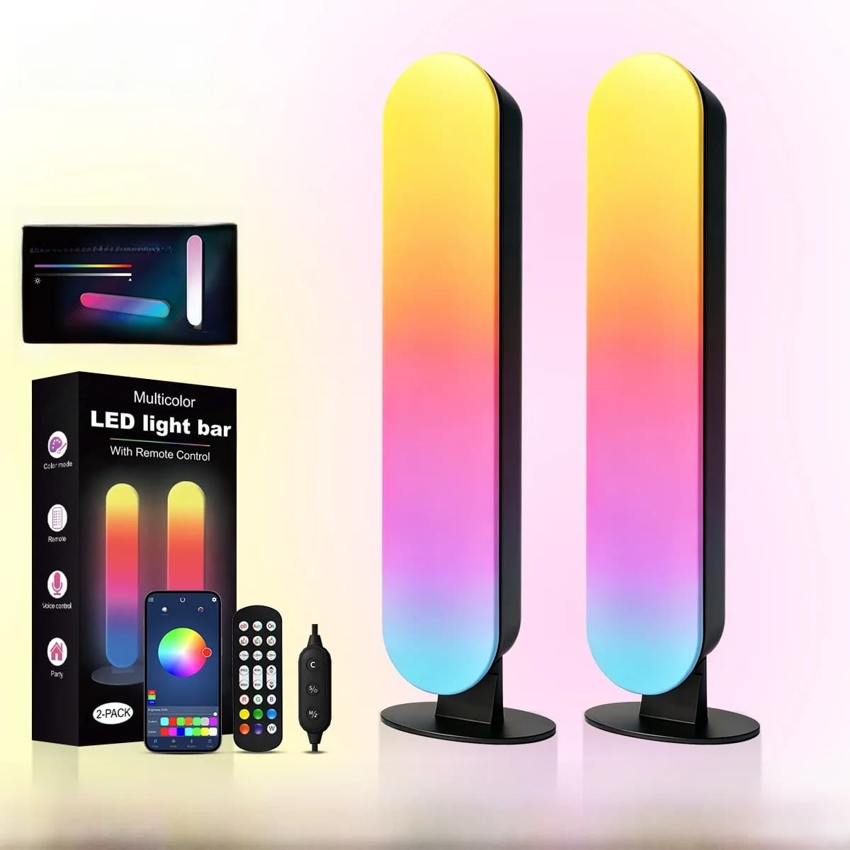 ไฟบรรยากาศ RGB LED ซิงค์เพลงผ่าน Bluetooth ควบคุมผ่านแอป