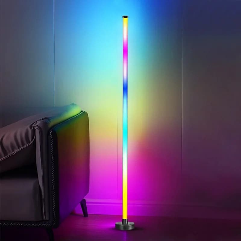 โคมไฟตั้งพื้นมุม RGB LED ซิงค์เพลง ควบคุมผ่านแอปและรีโมท