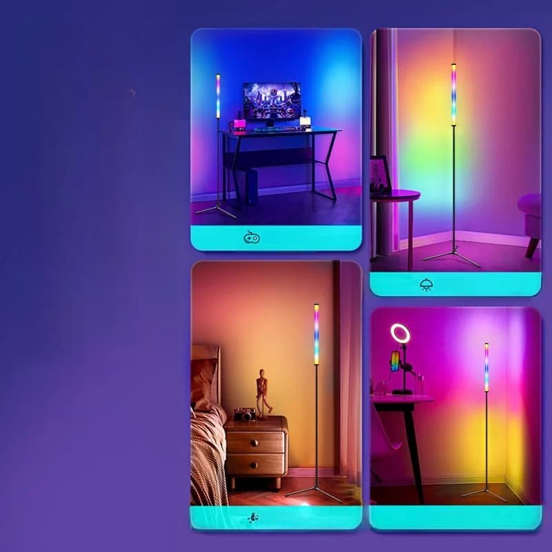 โคมไฟตั้งพื้นเปลี่ยนสี RGB ซิงค์เพลงและควบคุมผ่านแอป