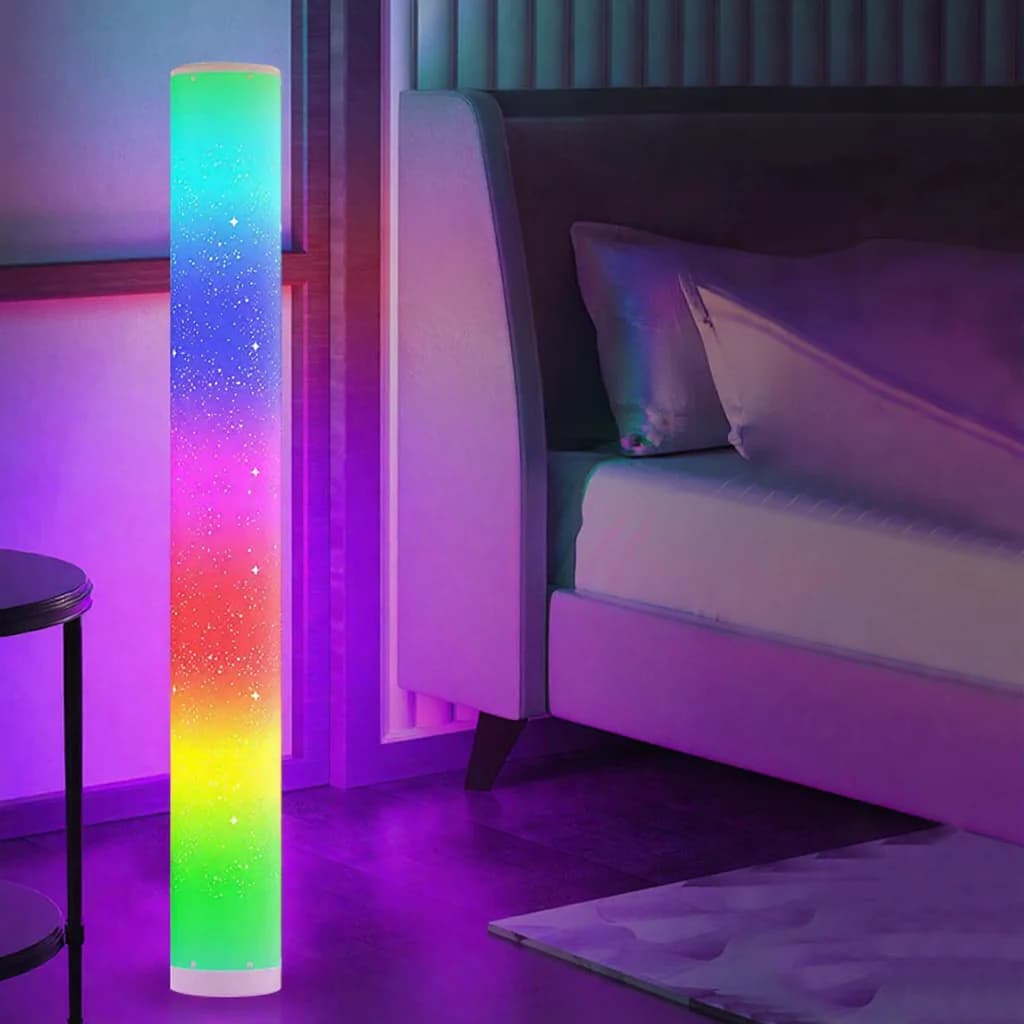 โคมไฟตั้งพื้น LED RGB ลายดาว ควบคุมผ่านรีโมทและแอป