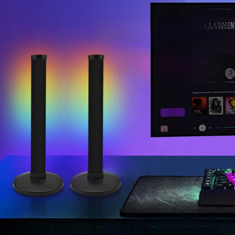 ไฟสร้างบรรยากาศ RGB ซิงค์เสียง ควบคุมผ่านแอป สำหรับโต๊ะทำงาน