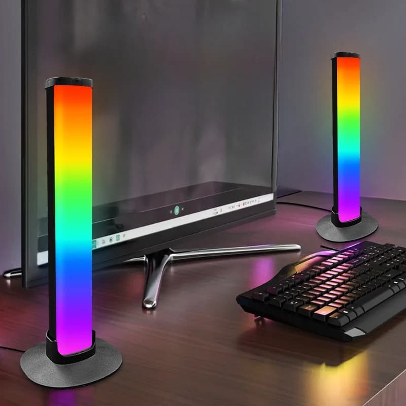 โคมไฟสร้างบรรยากาศ RGB สำหรับเกมมิ่ง พร้อมที่แขวนหูฟังและซิงค์เสียง