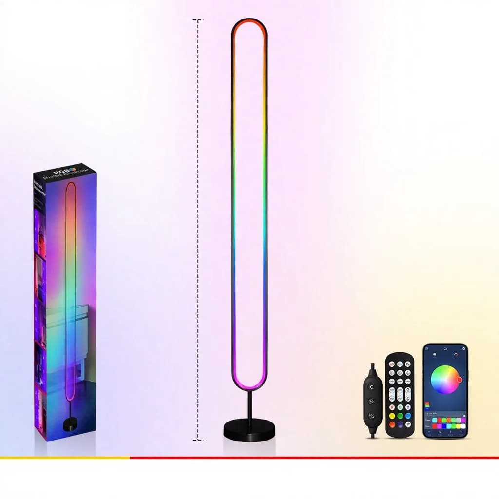 ไฟบรรยากาศ LED RGB เปิดด้วยเสียง ควบคุมผ่านแอป