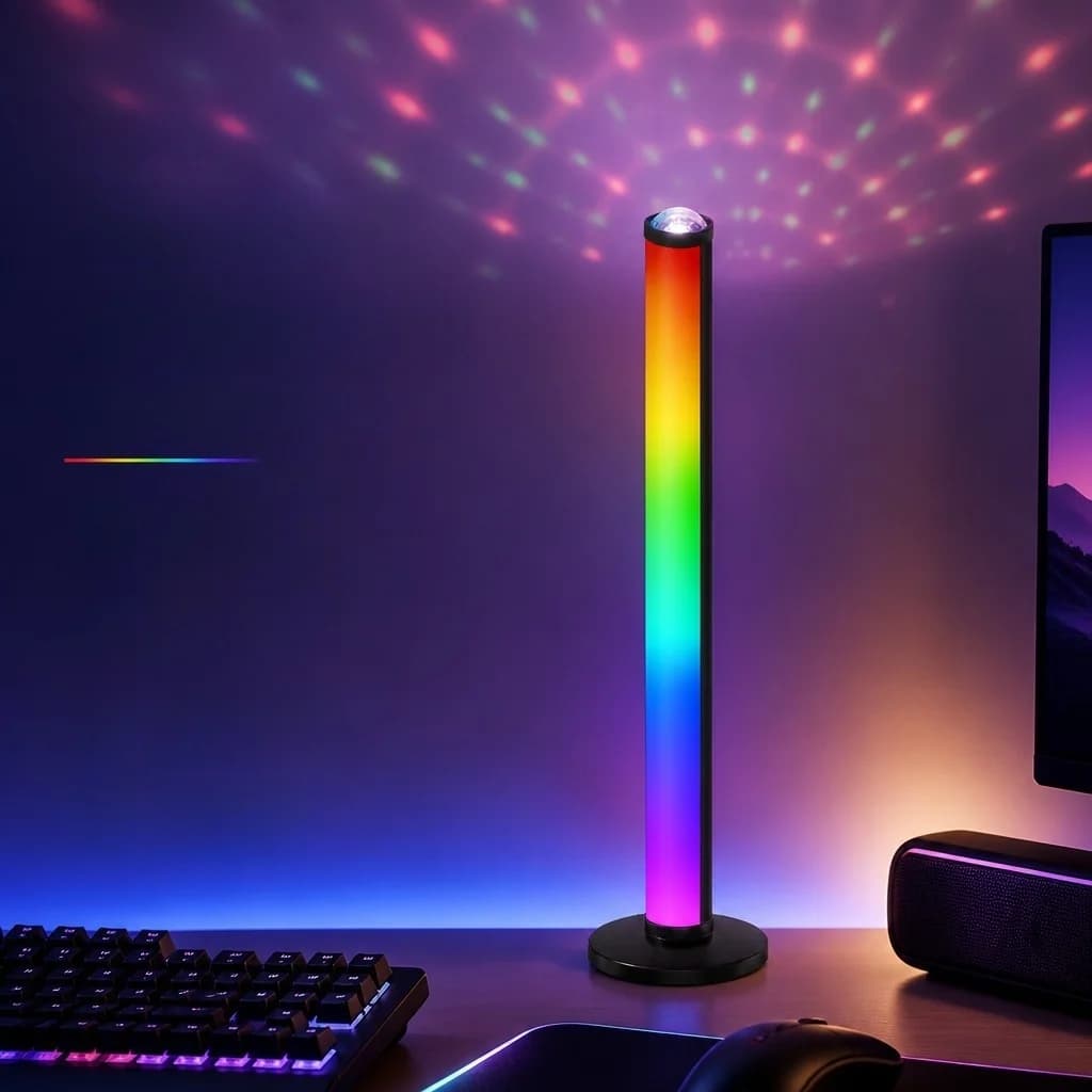 โคมไฟโปรเจคเตอร์บรรยากาศ RGB ซิงค์เพลง พร้อมรีโมทคอนโทรล