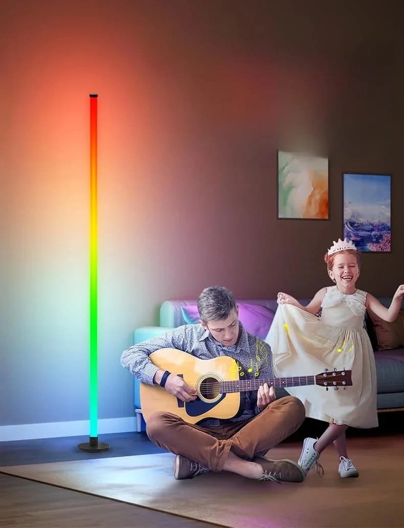 โคมไฟตั้งพื้น LED RGB ควบคุมผ่านแอป สำหรับห้องนั่งเล่น