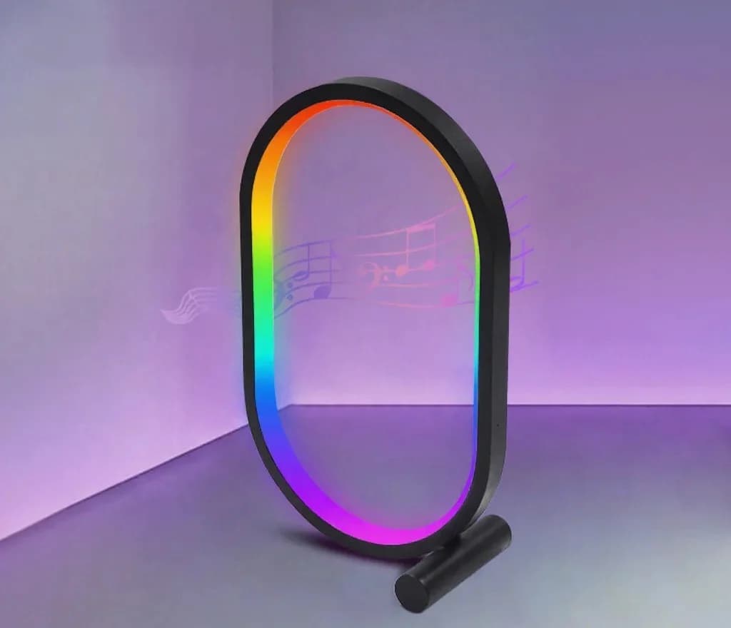 โคมไฟตั้งโต๊ะ RGB ซิงค์เพลง ควบคุมผ่านแอปและตอบสนองต่อเสียง