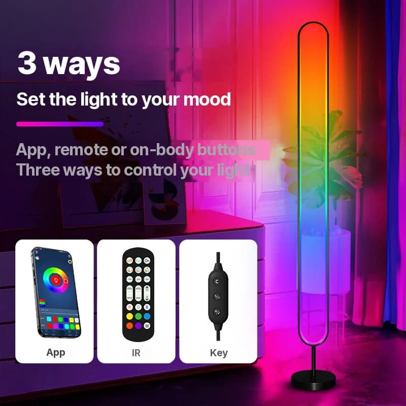 ไฟบรรยากาศ LED RGB เปิดด้วยเสียง ควบคุมผ่านแอป