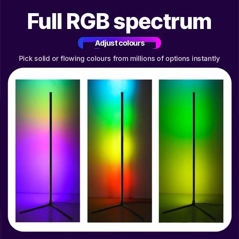 โคมไฟตั้งพื้น RGB ซิงค์เพลง ควบคุมผ่านรีโมทและแอป