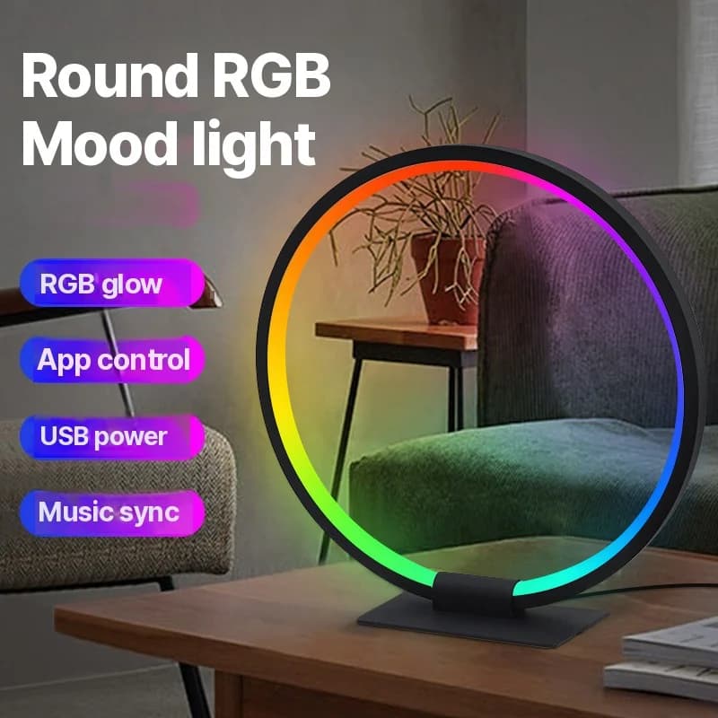 โคมไฟกลางคืน LED บรรยากาศ RGB ซิงค์เพลง