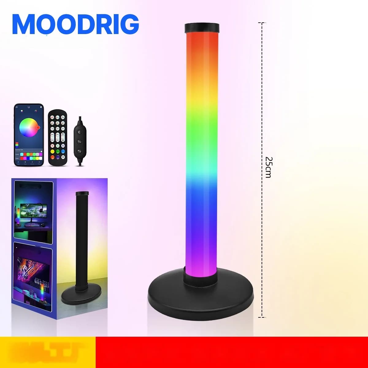 ไฟสร้างบรรยากาศ RGB ตอบสนองเสียง สำหรับโต๊ะเกมมิ่ง