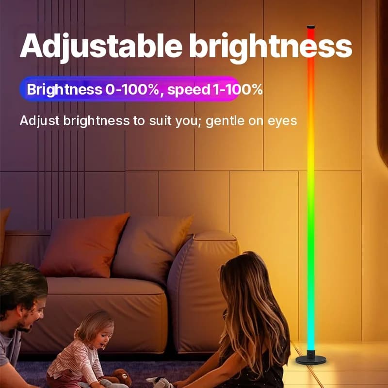 โคมไฟตั้งพื้น LED RGB ควบคุมผ่านแอป สำหรับห้องนั่งเล่น