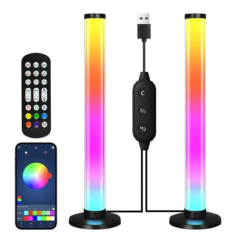 โคมไฟตั้งโต๊ะ RGB LED ตอบสนองต่อเสียง ควบคุมผ่านแอป