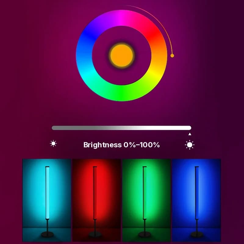 โคมไฟสร้างบรรยากาศ RGB LED สำหรับโต๊ะทำงาน ซิงค์เพลงและควบคุมผ่านแอป