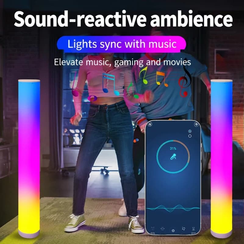 โคมไฟตั้งพื้น RGB พร้อมรีโมทและแอป สำหรับห้องเกม