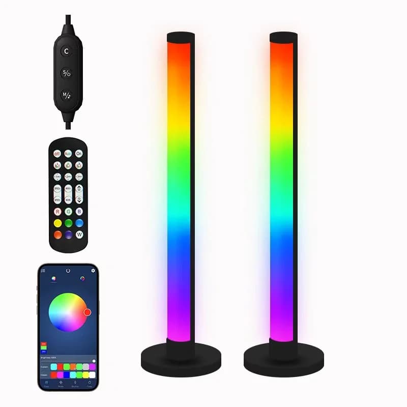 โคมไฟตั้งโต๊ะ RGB LED ตอบสนองต่อเสียง ควบคุมผ่านแอป