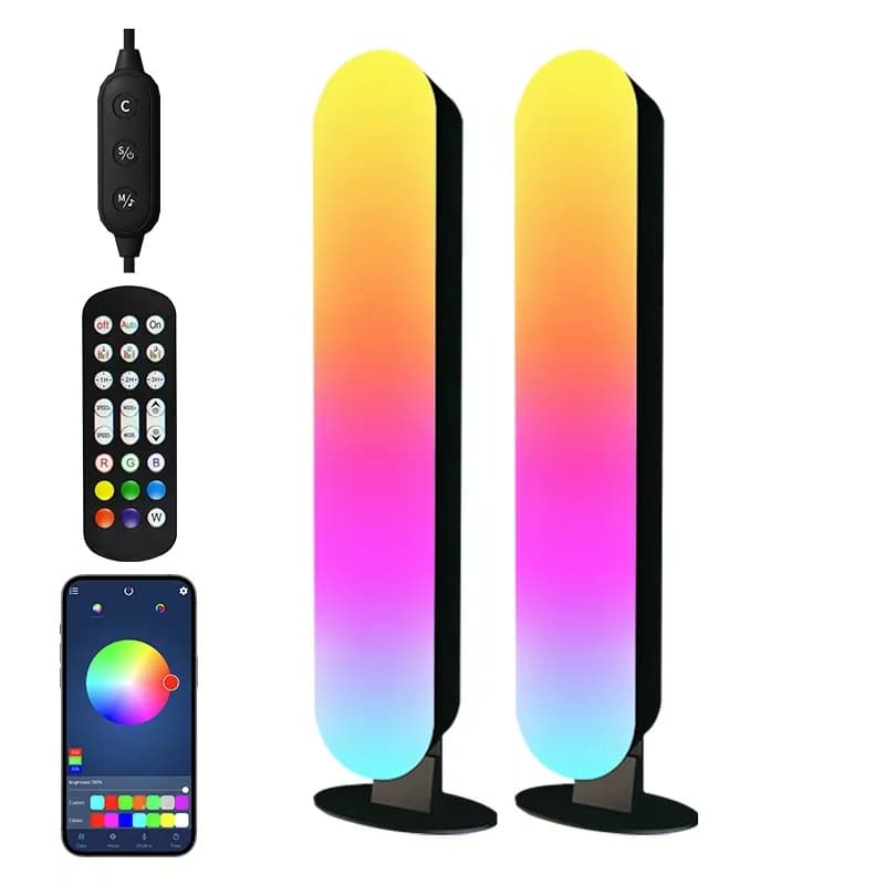 โคมไฟตั้งโต๊ะ RGB LED ตอบสนองต่อเสียง ควบคุมผ่านแอป