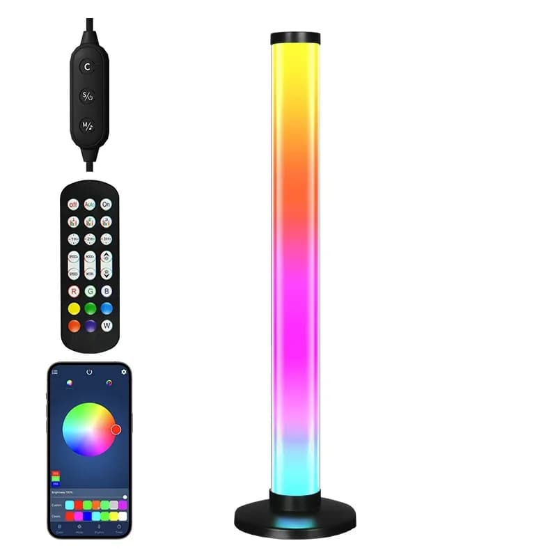 โคมไฟตั้งโต๊ะ RGB LED ตอบสนองต่อเสียง ควบคุมผ่านแอป